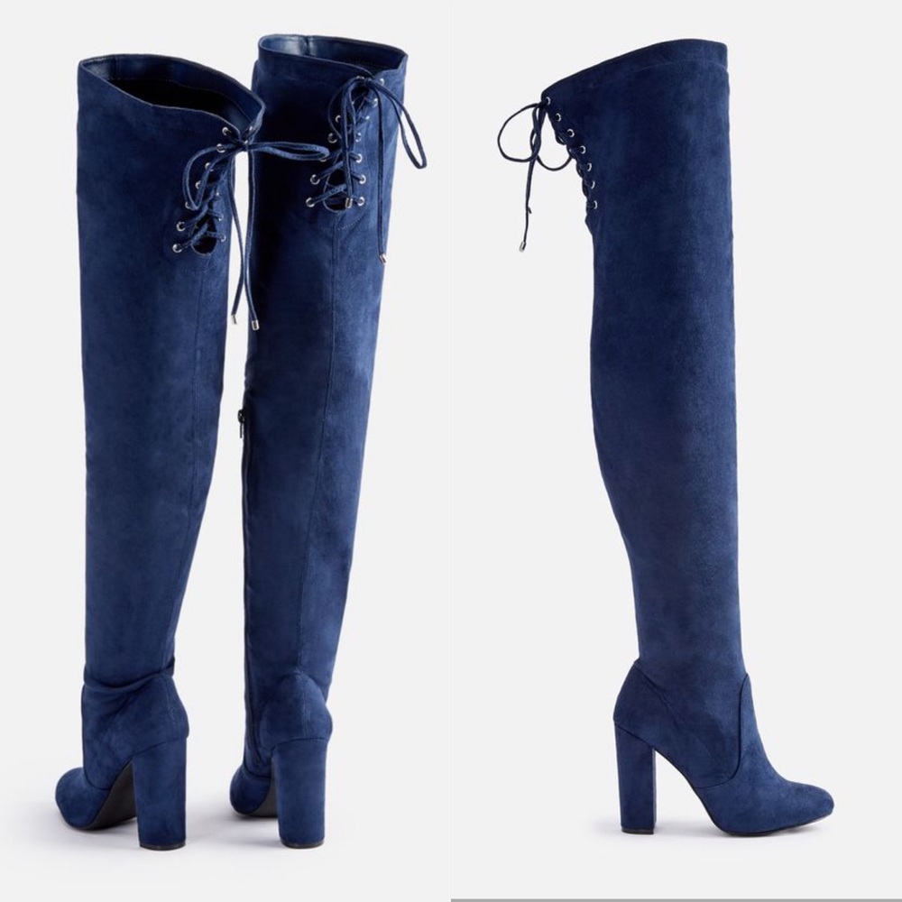 Over the knee lace boots